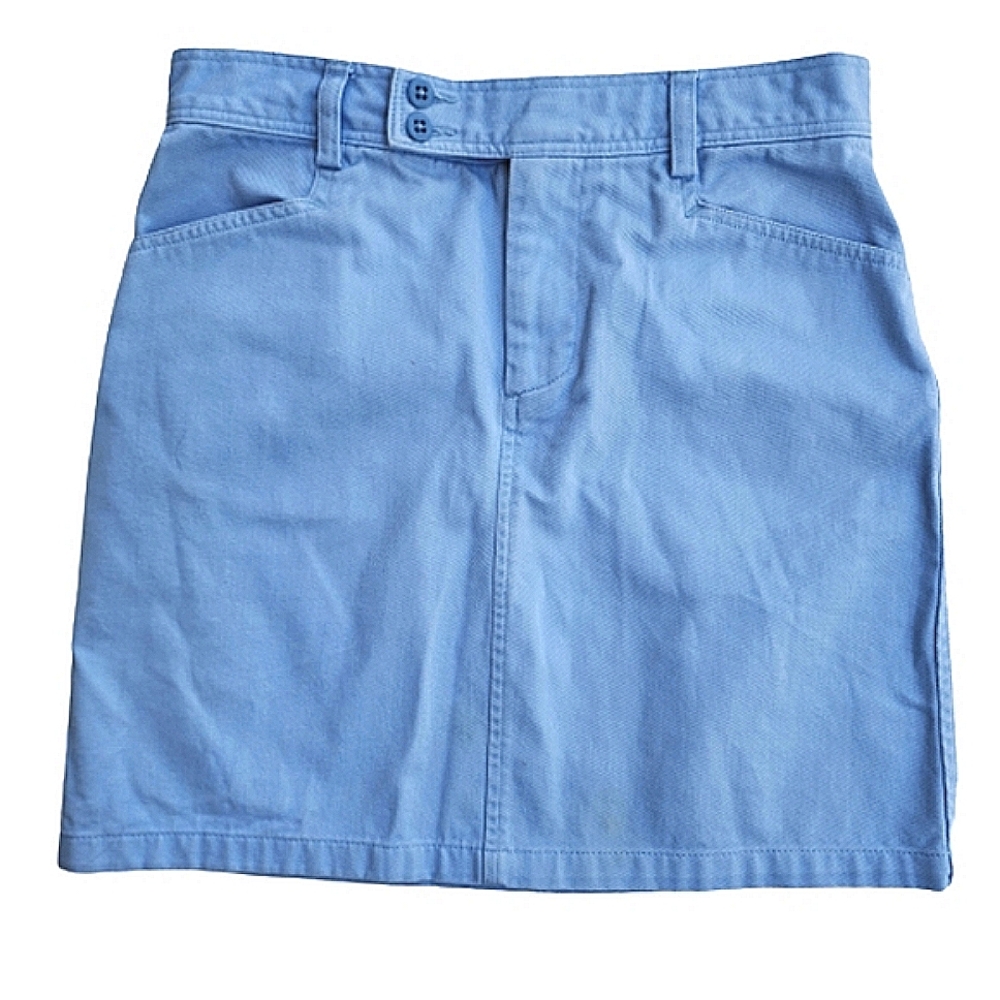 Womens 2P Ralph Lauren 100% Cotton Sport Polo Chino Normcore Blue Mini Skirt